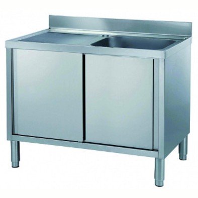 Electrolux Professional Dolaplı Tezgah, Tek Evyeli (500x500 Mm), Damlalık Solda - 1200 Mm ML1S1217LN Electrolux Professional Dolaplı Tezgah, Tek Evyeli (500x500 Mm), Damlalık Solda - 1200 Mm ML1S1217LN