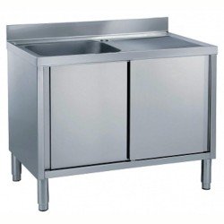 Electrolux Professional Dolaplı Tezgah, Tek Evyeli (500x500 Mm), Damlalık Sağda - 1200 Mm ML1S1217RN Electrolux Professional Dolaplı Tezgah, Tek Evyeli (500x500 Mm), Damlalık Sağda - 1200 Mm ML1S1217RN
