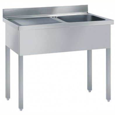 Electrolux Professional Tek Evyeli Tezgah (500x500 Mm), Damlalık Solda - 1200 Mm SL12SN