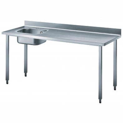 Electrolux Professional Şef Çalışma Tezgahı, Sırtlı, Evyeli (solda) - 1800 Mm BTD18L7N