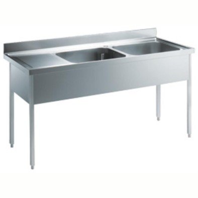 Electrolux Professional 2 Evyeli Tezgah, Evyeler 600x500 Mm, Damlalığı Solda - 1800 Mm LG1826SXPN