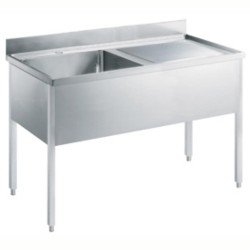 Electrolux Professional Tek Evyeli Tezgah, Evyesi 600x500 Mm, Damlalığı Sağda - 1400 Mm LG1416DXPN