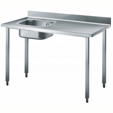 Electrolux Professional Özel Şef Çalışma Tezgahı, Tek Evyeli (evye Solda), Sırtlı - 1400 Mm TL1410SXPN
