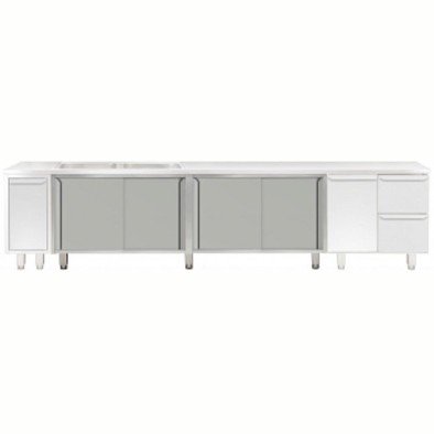 Electrolux Professional Evyeli Üst Tabla Altı İçin Dolap, Kayar Kapılı - 2400 Mm - Modular Line TEL2S24 Electrolux Professional Evyeli Üst Tabla Altı İçin Dolap, Kayar Kapılı - 2400 Mm - Modular Line TEL2S24