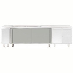 Electrolux Professional Evyeli Üst Tabla Altı İçin Dolap, Kayar Kapılı - 1800 Mm - Modular Line TEL2S18 Electrolux Professional Evyeli Üst Tabla Altı İçin Dolap, Kayar Kapılı - 1800 Mm - Modular Line TEL2S18