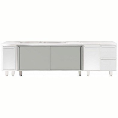 Electrolux Professional Evyeli Üst Tabla Altı İçin Dolap, Kayar Kapılı - 1800 Mm - Modular Line TEL2S18 Electrolux Professional Evyeli Üst Tabla Altı İçin Dolap, Kayar Kapılı - 1800 Mm - Modular Line TEL2S18