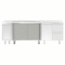 Electrolux Professional Evyeli Üst Tabla Altı İçin Dolap, Kayar Kapılı - 1200 Mm - Modular Line TEL2S12 Electrolux Professional Evyeli Üst Tabla Altı İçin Dolap, Kayar Kapılı - 1200 Mm - Modular Line TEL2S12