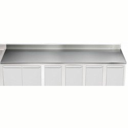 Electrolux Professional Üst Tabla, Sırtlı, 3700 Mm, 1,5 Mm Kalınlıkta Üst Tabla 18 Mm Kalınlığında Ses Sönümlendirici Malzeme Ve Ayrıca 2 Paslanmaz Kayıtla Güçlendirilmiştir - Modular Line TPLA37A