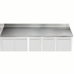 Electrolux Professional Üst Tabla, Sırtlı, 3000 Mm, 1,5 Mm Kalınlıkta Üst Tabla 18 Mm Kalınlığında Ses Sönümlendirici Malzeme Ve Ayrıca 2 Paslanmaz Kayıtla Güçlendirilmiştir - Modular Line TPLA30A