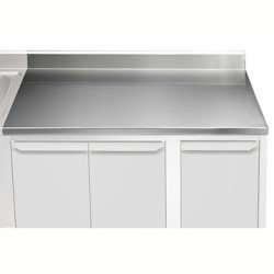 Electrolux Professional Üst Tabla, Sırtlı, 1200 Mm, 1,5 Mm Kalınlıkta Üst Tabla 18 Mm Kalınlığında Ses Sönümlendirici Malzeme Ve Ayrıca 2 Paslanmaz Kayıtla Güçlendirilmiştir - Modular Line TPLA12A