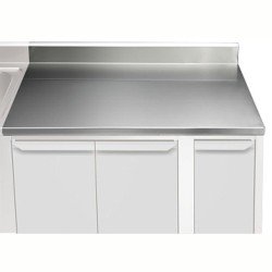 Electrolux Professional Üst Tabla, Sırtlı, 1100 Mm, 1,5 Mm Kalınlıkta Üst Tabla 18 Mm Kalınlığında Ses Sönümlendirici Malzeme Ve Ayrıca 2 Paslanmaz Kayıtla Güçlendirilmiştir - Modular Line TPLA11A