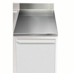 Electrolux Professional Üst Tabla, Sırtlı, 500 Mm, 1,5 Mm Kalınlıkta Üst Tabla 18 Mm Kalınlığında Ses Sönümlendirici Malzeme Ve Ayrıca 2 Paslanmaz Kayıtla Güçlendirilmiştir - Modular Line TPLA5A