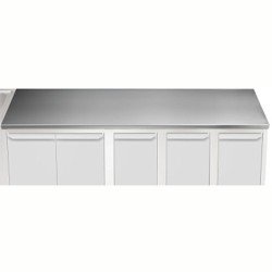 Electrolux Professional Üst Tabla, Sırtsız, 2000 Mm, 1,5 Mm Kalınlıkta Üst Tabla 18 Mm Kalınlığında Ses Sönümlendirici Malzeme Ve Ayrıca 2 Paslanmaz Kayıtla Güçlendirilmiştir - Modular Line TPLA20