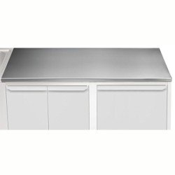 Electrolux Professional Üst Tabla, Sırtsız, 1500 Mm, 1,5 Mm Kalınlıkta Üst Tabla 18 Mm Kalınlığında Ses Sönümlendirici Malzeme Ve Ayrıca 2 Paslanmaz Kayıtla Güçlendirilmiştir - Modular Line TPLA15