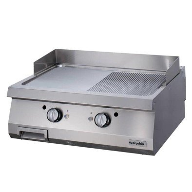 Öztiryakiler Gazlı Grill Plate, Yarı Oluklu, 80x90x30 Cm, Ogg 8090 1/2 N