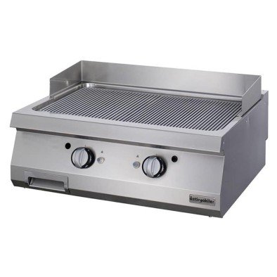 Öztiryakiler Gazlı Grill Plate, Oluklu, Sert Krom Kaplı, 80x90x30 Cm, Ogg 8090 N