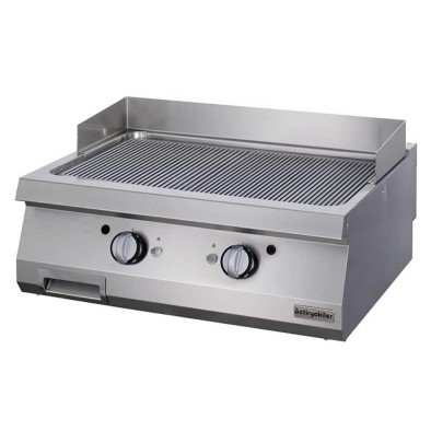 Öztiryakiler Gazlı Grill Plate, Oluklu, 80x70x30 Cm, Krom Kaplı, Ogg 8070 N