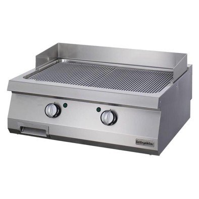 Öztiryakiler Elektrikli Grill Plate, Oluklu, 80x70x30 Cm, Krom Kaplı, Oge 8070 N C