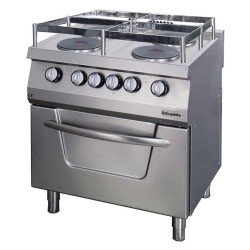 Öztiryakiler 700 Seri Fırınlı Elektrikli Kuzine, Gemi Model, 4 Yuvarlak Büyük Plate, 80x70x85 Cm, Osoef 8070 S