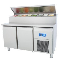Öztiryakiler Çift Inox Kapılı Buzdolabı, Pizza Hazırlık Tablalı, Tag 270 Ntv, 142x70 Cm Öztiryakiler Çift Inox Kapılı Buzdolabı, Pizza Hazırlık Tablalı, Tag 270 Ntv, 142x70 Cm