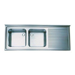 Öztiryakiler Tablalı Evye, Çift Göz Sağ Damlalıklı, 150x60 Cm Öztiryakiler Tablalı Evye, Çift Göz Sağ Damlalıklı, 150x60 Cm