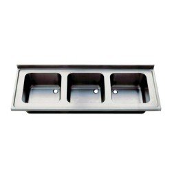 Öztiryakiler Tablalı Evye, Üç Göz Damlalıksız, 40*40*25 Gözlü, 160x60 Cm Öztiryakiler Tablalı Evye, Üç Göz Damlalıksız, 40*40*25 Gözlü, 160x60 Cm