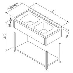 Öztiryakiler Evyeli Tezgahı 2g 3 Perdeli Taban Raflı Demonte 120x60 Cm Öztiryakiler Evyeli Tezgahı 2g 3 Perdeli Taban Raflı Demonte 120x60 Cm