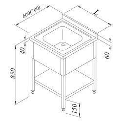 Öztiryakiler Evyeli Tezgahı 1g 3 Perdeli Taban Raflı 60x70 Cm Öztiryakiler Evyeli Tezgahı 1g 3 Perdeli Taban Raflı 60x70 Cm