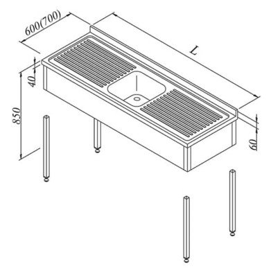 Evyeli Tezgah, 1g/2d, 3 Perdeli, Demonte, 160x60 Cm Evyeli Tezgah, 1g/2d, 3 Perdeli, Demonte, 160x60 Cm