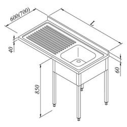 Öztiryakiler Bulaşık Makinası Üstü Evyeli Tezgah 1g/1d Sol 140x70 Cm Öztiryakiler Bulaşık Makinası Üstü Evyeli Tezgah 1g/1d Sol 140x70 Cm