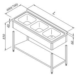 Evyeli Tezgahı 3 Gözlü 3 Perdeli Taban Raflı Demonte 160x60 Cm Evyeli Tezgahı 3 Gözlü 3 Perdeli Taban Raflı Demonte 160x60 Cm