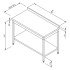 Öztiryakiler 7911.16070.08 Çalışma Tezgahı Taban Raflı Sırtlı 160x70 Cm