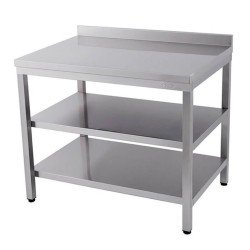 Öztiryakiler Çalışma Tezgahı Ara Raflı Sırtlı 160x60 Cm