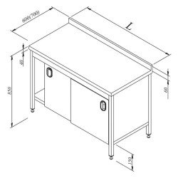 Öztiryakiler Çalışma Tezgahı Dolaplı 190x70 Cm Öztiryakiler Çalışma Tezgahı Dolaplı 190x70 Cm