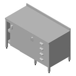 Öztiryakiler Çalışma Tezgahı Dolaplı Ara Raflı Gn Çekmeceli 160x70 Cm