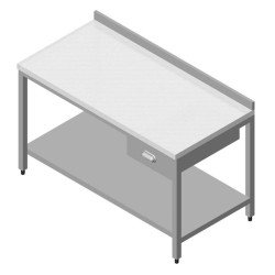 Öztiryakiler Çalışma Tezgahı Polietilen Tab. Taban Raflı Tek Çekmeceli 140x60 Cm Öztiryakiler Çalışma Tezgahı Polietilen Tab. Taban Raflı Tek Çekmeceli 140x60 Cm