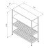 Öztiryakiler 7897.12080.40 2 Katlı Paslanmaz İstif Rafı, Düz, Izgara Tabla, 120x80 Cm