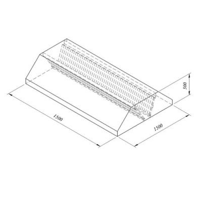 Filtreli Orta Tip Davlumbaz, 150x150 Cm