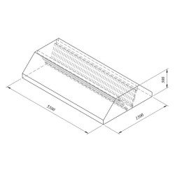 Öztiryakiler Filtreli Orta Tip Davlumbaz, 550x150 Cm