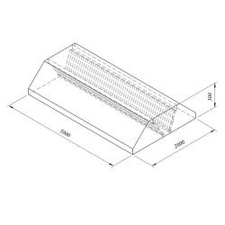 Öztiryakiler Filtreli Orta Tip Davlumbaz, 500x200 Cm