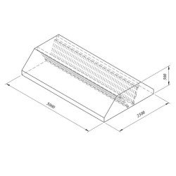 Öztiryakiler Filtreli Orta Tip Davlumbaz, 500x250 Cm