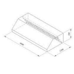 Öztiryakiler Filtreli Duvar Tipi Davlumbaz, 250x100 Cm