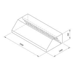 Öztiryakiler Filtreli Duvar Tipi Davlumbaz, 300x100 Cm