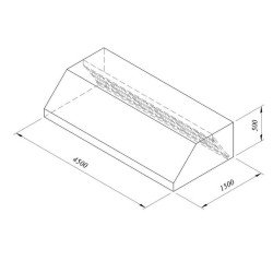 Öztiryakiler Filteli Duvar Tipi Davlumbaz, 450x150 Cm