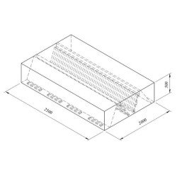Öztiryakiler Kutu Tipi Çift Cidarlı Filtreli Orta Tip Davlumbaz, 250x200 Cm Öztiryakiler Kutu Tipi Çift Cidarlı Filtreli Orta Tip Davlumbaz, 250x200 Cm