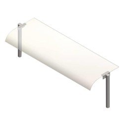 Öztiryakiler Bombe Camlı Servis Rafı, 190x30 Cm