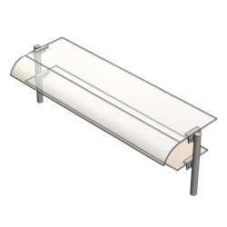 Öztiryakiler Servis Rafı, Çift Sıralı, 190x30 Cm Öztiryakiler Servis Rafı, Çift Sıralı, 190x30 Cm