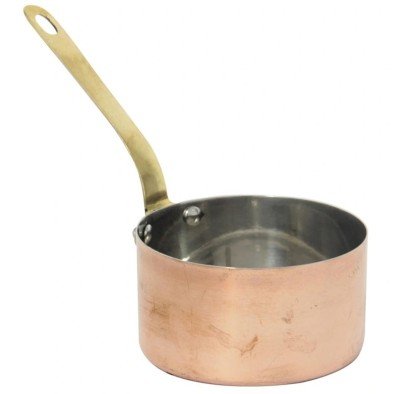 Gurmeaid Mini Sos Ve Kızartma Tavası, Dışı Bakır, İçi Paslanmaz Çelik, 8x4,5 Cm
