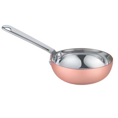 Gurmeaid Mini Sos Tenceresi, Dışı Bakır, İçi Paslanmaz Çelik, 7,5x2,5 Cm