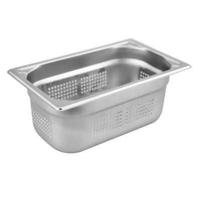 Öztiryakiler Köşe Desenli Delikli Gastronom Küvet, 10 Cm, Gnp 1/4